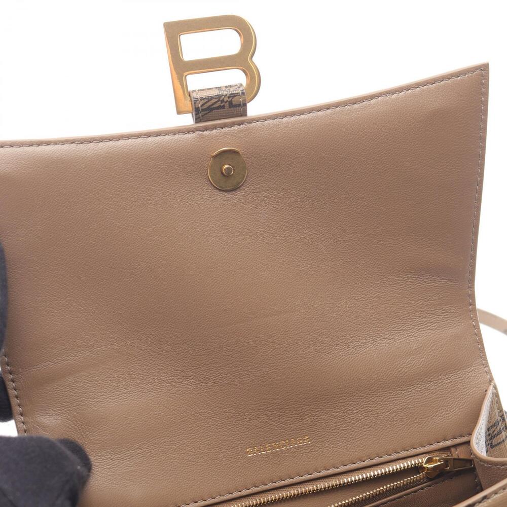 Balenciaga Hourglass Monogram Handbag Canvas Brown - Picture 7 of 8